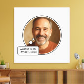 Favoriete kind Funny Dad Vaderdag Canvas Afdruk (Insitu (Woonkamer))