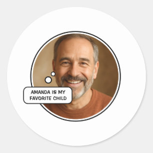 Favoriete kind Funny Dad Vaderdag Ronde Sticker