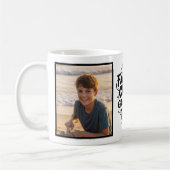 Favoriete kind gaf me dit twee foto borstel script koffiemok (Links)