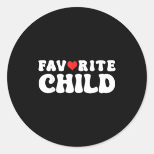 Favoriete kind grappig nieuwigheidje _ Mama_papa's Ronde Sticker