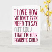 Favoriete kind, Grappige Moederdag Kaart (Gele Bloem)