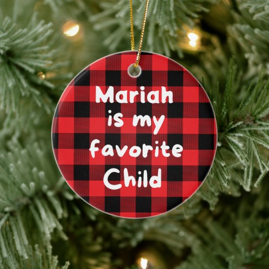 Favoriete kind naam keramisch ornament (Boom)
