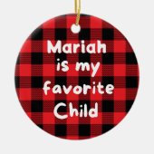 Favoriete kind naam keramisch ornament (Voorkant)