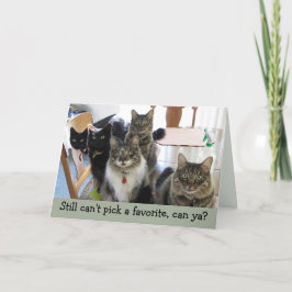 Favoriete Kind Vaderdag Cat Kaart