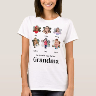 Favoriete kinderen noemen me oma aangepaste fotoco t-shirt