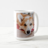 Favoriete kinderhond Pap met kerstfoto Koffiemok (Voorkant rechts)