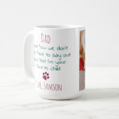 Favoriete kinderhond Pap met kerstfoto Koffiemok (Voorkant links)
