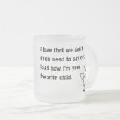 Favoriete kindkikker! matglas koffiemok (Voorkant rechts)