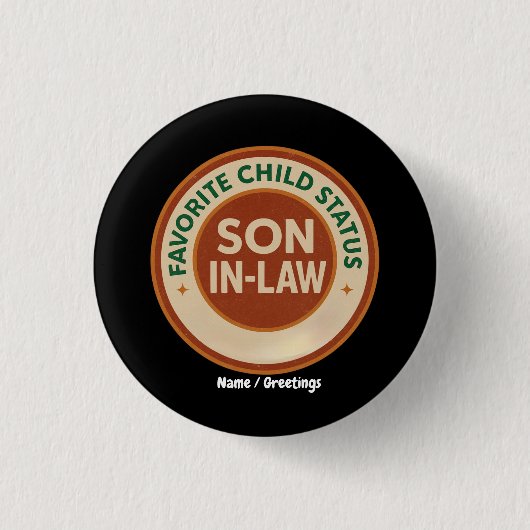 Favoriete kindstatus schoonzoon Funny Schoonfamili Ronde Button 3,2 Cm (Voorkant)