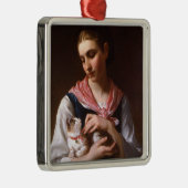 Favoriete Kitten (door Émile Munier) Metalen Ornament (Rechts)