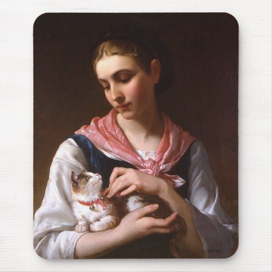 Favoriete Kitten (door Émile Munier) Muismat (Voorkant)