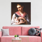 Favoriete kitten (schattig Kat) Canvas Afdruk (Insitu (Woonkamer))