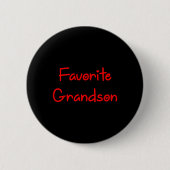 Favoriete kleinzoon vaders dag ronde button 5,7 cm (Voorkant)