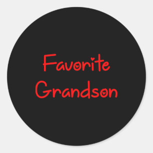 Favoriete kleinzoon vaders dag ronde sticker