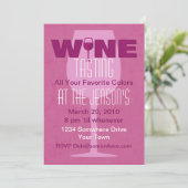 Favoriete kleur is het Uitnodiging van het Tasting (Staand voorkant)