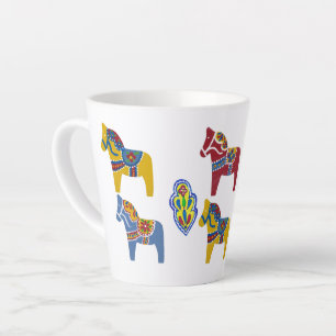 Favoriete kleuren Dala Horses van Julia Latte Mok