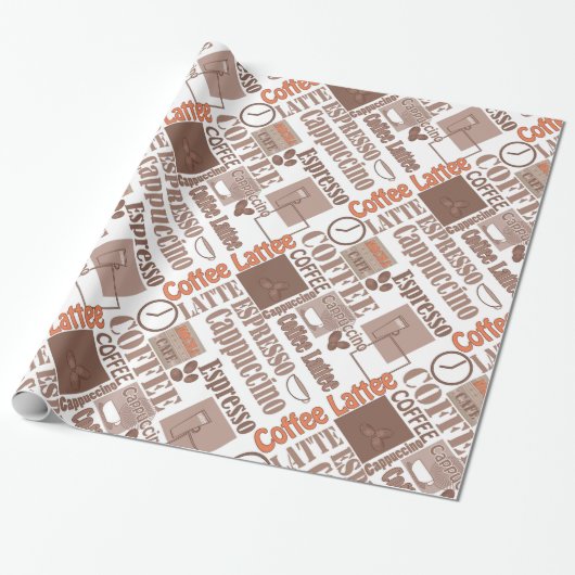 Favoriete koffie cadeaupapier (Uitgerold)