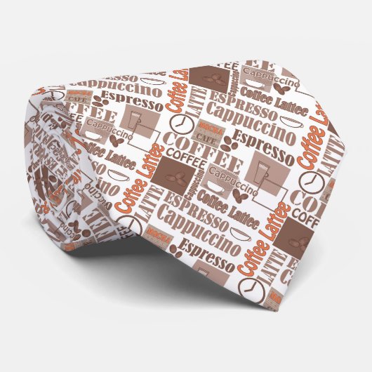 Favoriete koffie stropdas (Opgerold)