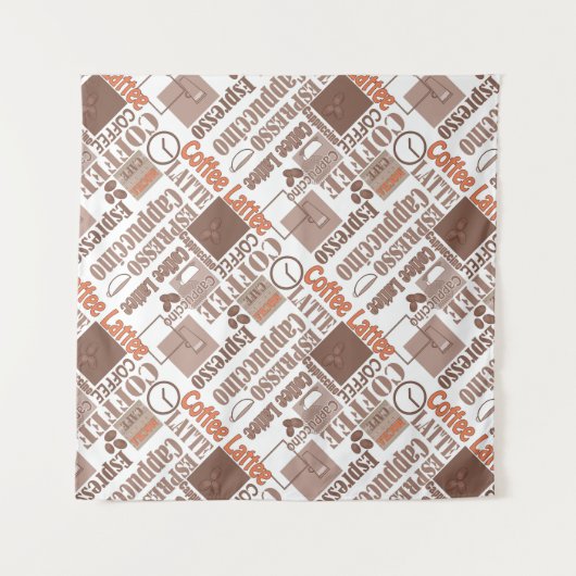 Favoriete koffie wandkleed (Voorkant (horizontaal))