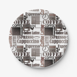 Favoriete koffie wegwerp kussen papieren bord