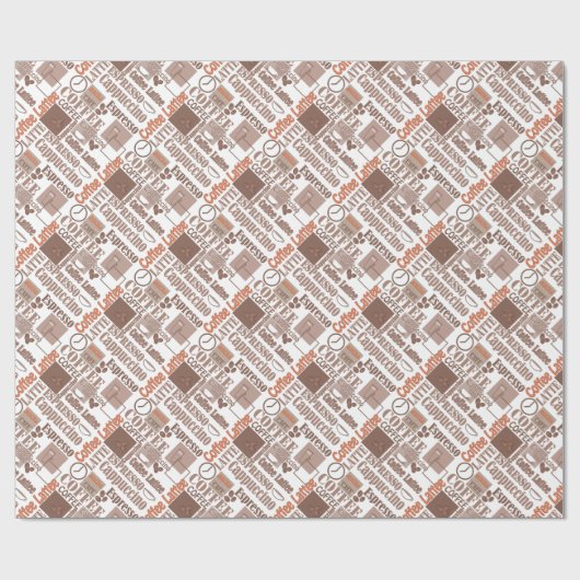 Favoriete koffieverpakkingspapier cadeaupapier (Vlak)