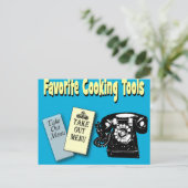 favoriete kookgereedschappen briefkaart (Staand voorkant)