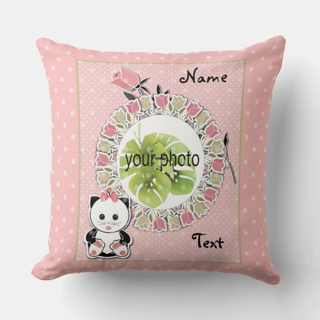 Favoriete kussen, personaliseren, scrapbook kussen (Voorkant)