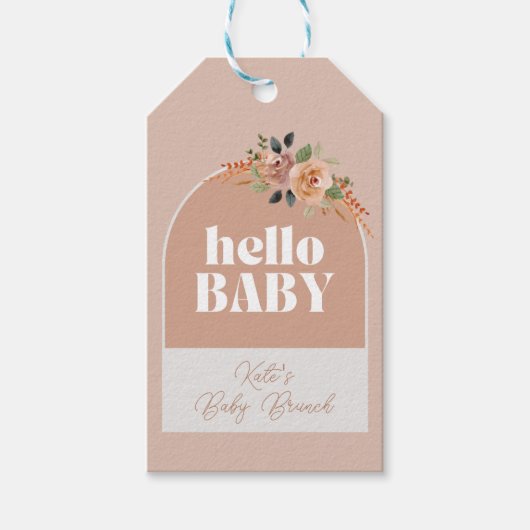 Favoriete label Hallo Baby Baby showers Cadeaulabel (Voorkant)