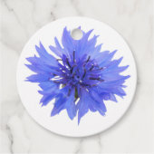 Favoriete labels met blauw korenbloem ontwerp (Voorkant)