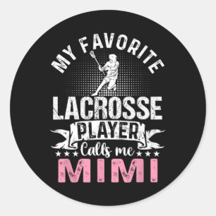Favoriete Lacrosse speler noemt me Mimi Grappig Ronde Sticker