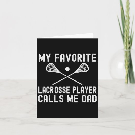Favoriete Lacrosse-speler noemt me papa vaders dag Kaart (Voorkant)