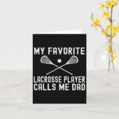 Favoriete Lacrosse-speler noemt me papa vaders dag Kaart (Gele Bloem)