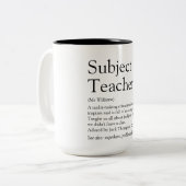 Favoriete leerlingendefinitie Modern Tweekleurige Koffiemok (Voorkant links)