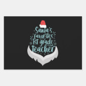 Favoriete leraar eerste klas Funny Kerstmis Inpakpapier Vel (Voorkant)