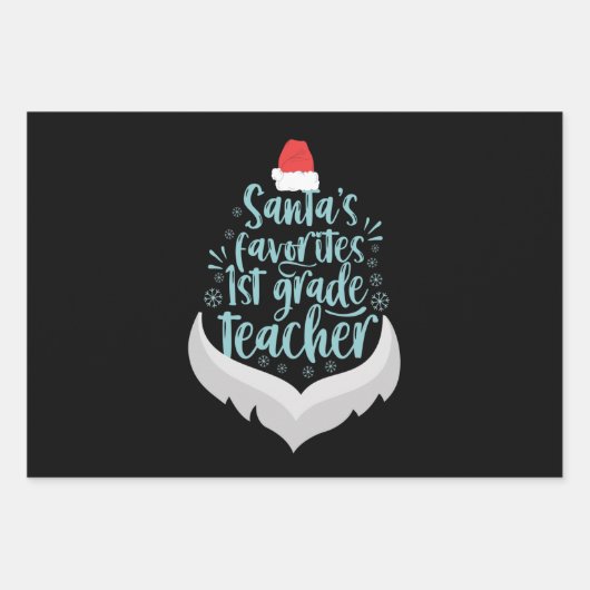 Favoriete leraar eerste klas Funny Kerstmis Inpakpapier Vel (Voorkant)