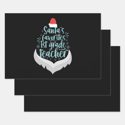 Favoriete leraar eerste klas Funny Kerstmis Inpakpapier Vel (Set)