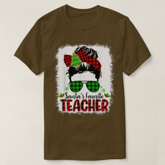 Favoriete leraar grappige kerstkerstkerstkerstkers t-shirt (Design voorkant)