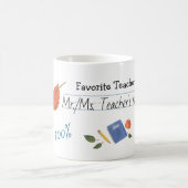 Favoriete leraar Personaliseer Uil Koffiemok (Center)