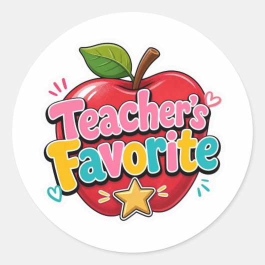 Favoriete leraar stickers | Terug naar school (Voorkant)