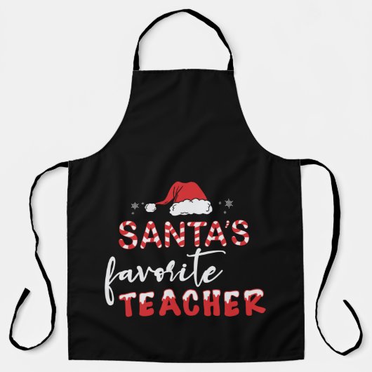 Favoriete leraar voor de kerstman schort (Voorkant)