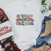 Favoriete leraar voor de kerstman t-shirt
