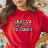 Favoriete leraar voor de kerstman t-shirt