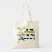 Favoriete Letter Q-tas Tote Bag (Voorkant)
