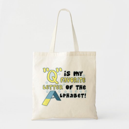 Favoriete Letter Q-tas Tote Bag (Voorkant)