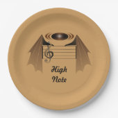 Favoriete lied met hoge opmerking papieren bordje (Voorkant)