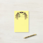 Favoriete lied met hoge opmerking post-it® notes (Op bureau)