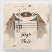 Favoriete lied met hoge opmerking stenen onderzetter (Voorkant)