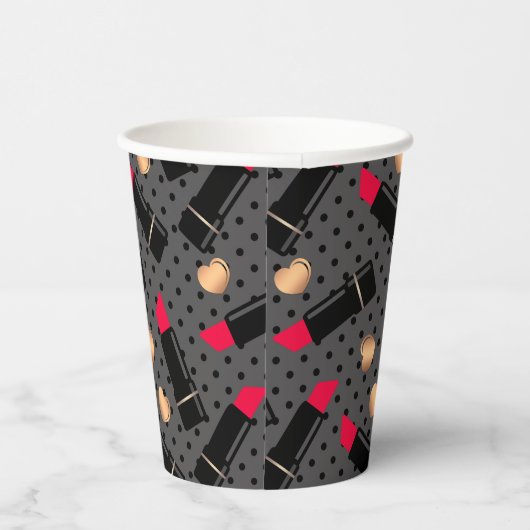 Favoriete lipstick gooit kussen papieren bekers (Rechts)