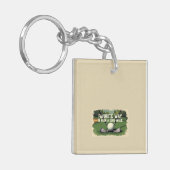 Favoriete manier om een goede golfwandeling te ver sleutelhanger (Voorkant Links)