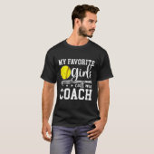 Favoriete Meisjes Noem me Softbal Coach Softbal Co T-shirt (Voorkant volledig)